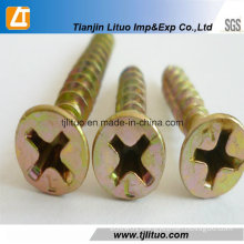 Electro Yellow Color Zinc Plated Chipboard Screws